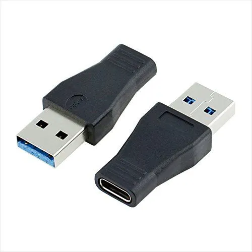 Adaptador USB 3.0 Macho A USB-C Hembra  Negro