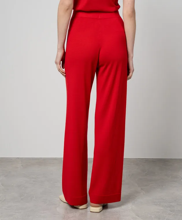 Allude Red pants made of wool