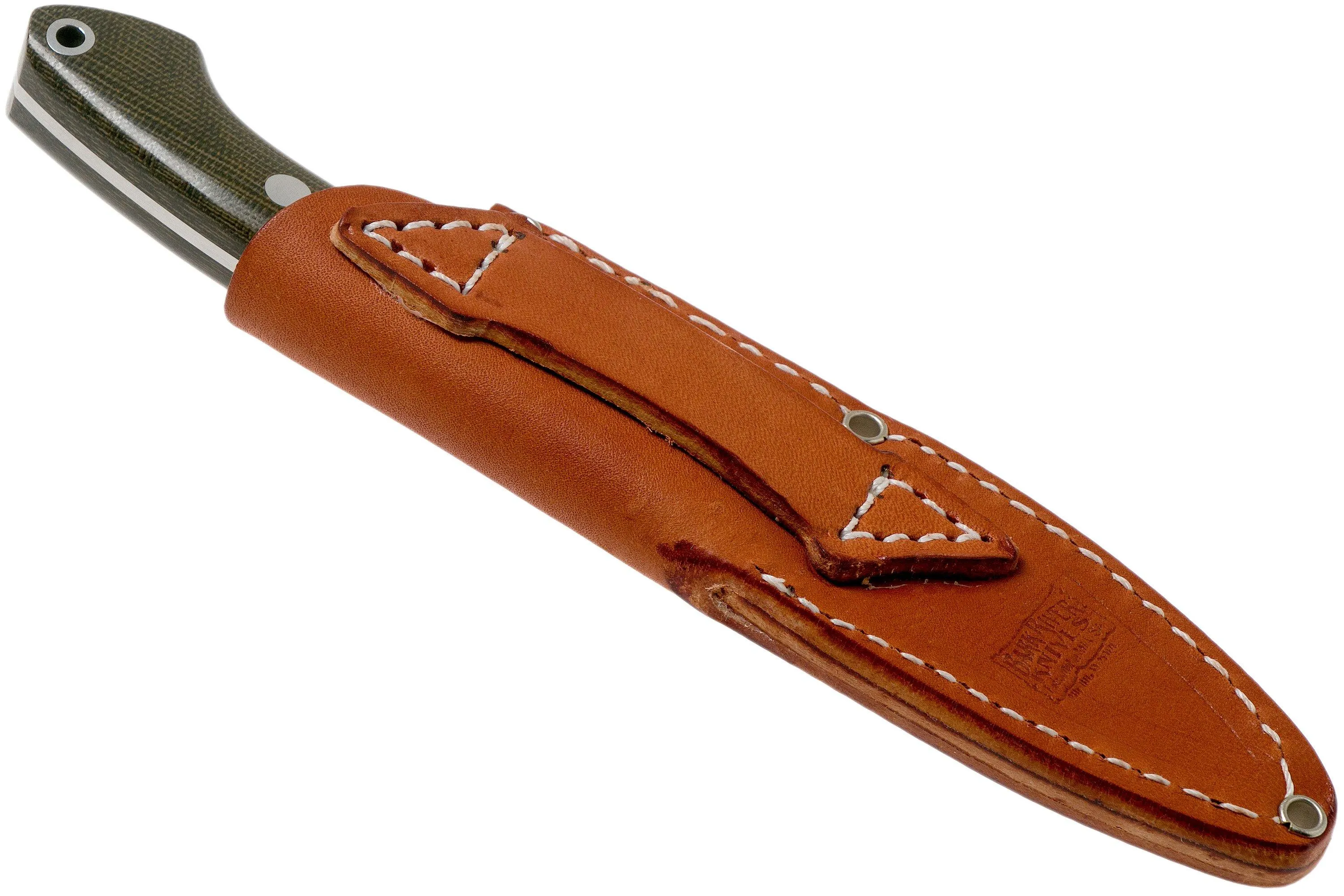 Bark River Bird & Trout CPM S45VN, Green Canvas Micarta