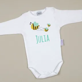 Body Bebé Personalizado con nombre Abejas
