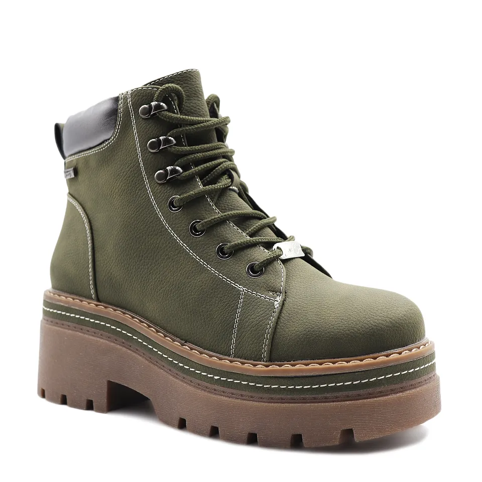 Botín Mujer Verde 22-19 Moda Urbanos