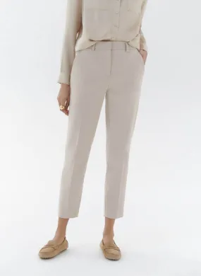 CAROLL PSIDIKO2 - Pantalón ahusado de mezcla de algodón en beige