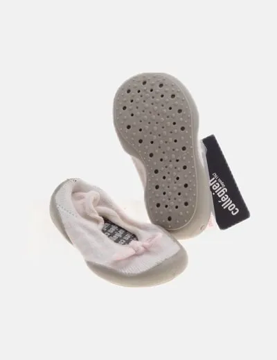 Collégien Zapatilla de casa bicolor lazo