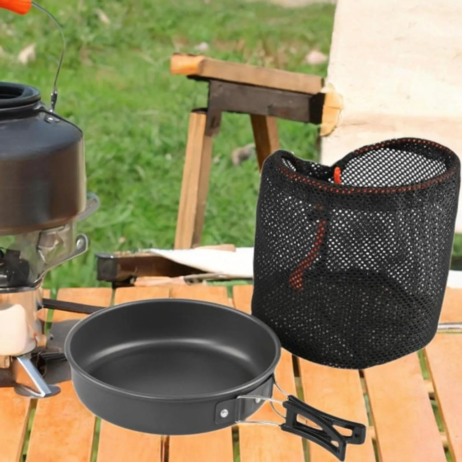 Dickly Cocina de Cocina antiadhering sartén Cocinero de Cocina sartén para freír sartén para Picnic mochilero en el hogar Activi