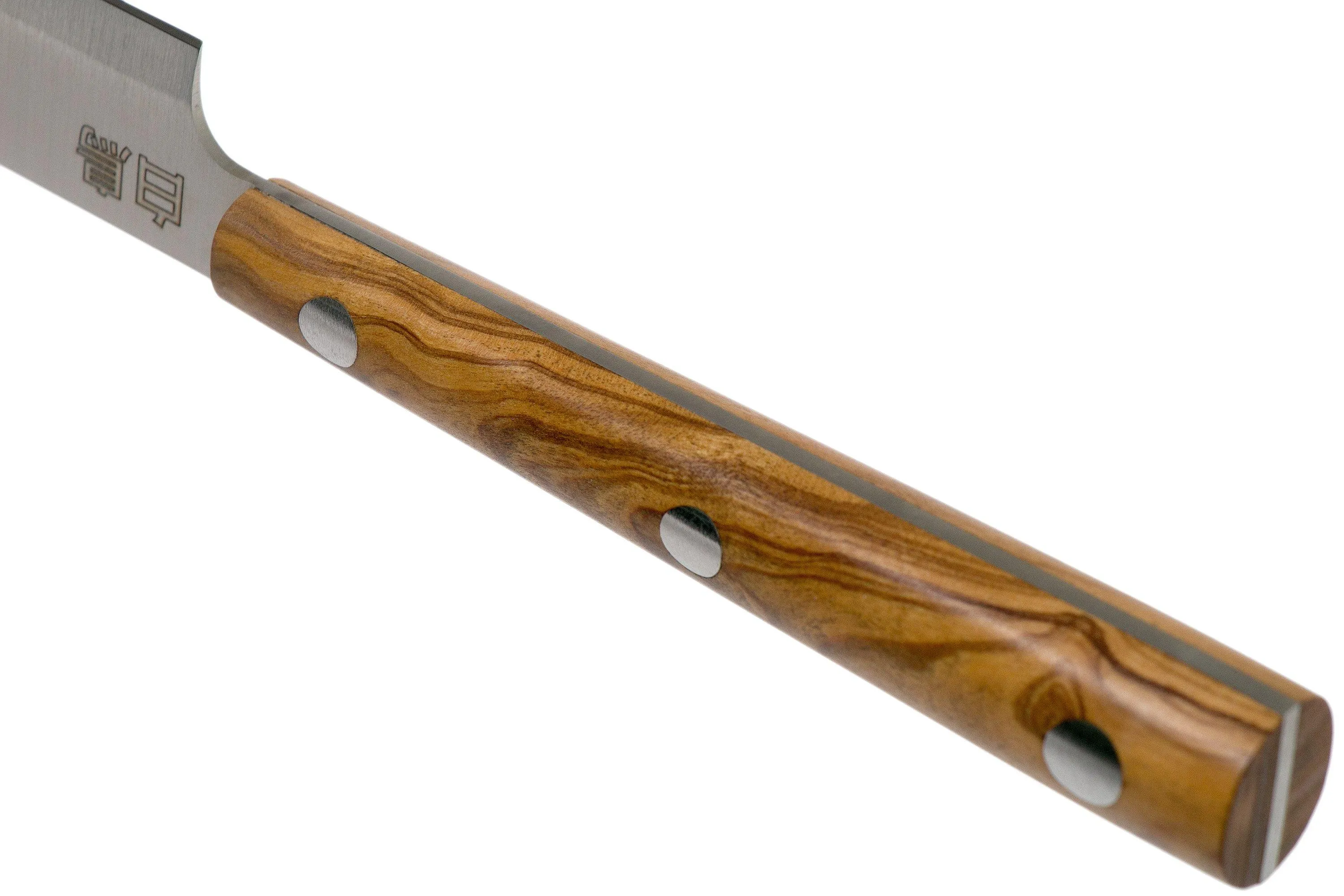 Due Cigni Hakucho cuchillo para carne 12 cm, madera de olivo