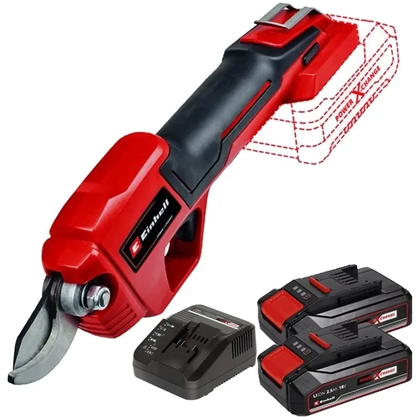 Einhell - GE-LS 18 Li PXC - Tijeras de jardín para ramas sin baterías y cargadores, Li-Ion, 18 V, - ah, 28 mm + Einhell - PXC-Tw