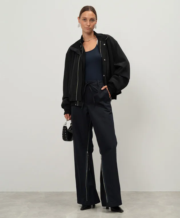 Helmut Lang Blue pants with zippers