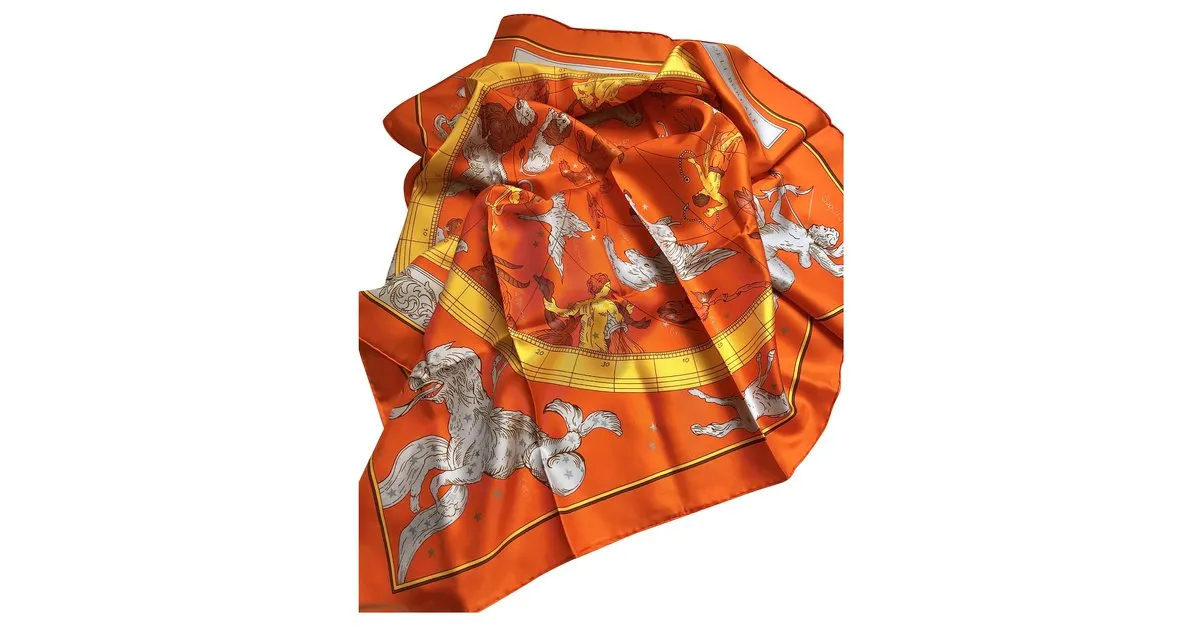 Hermès Bufandas Naranja 