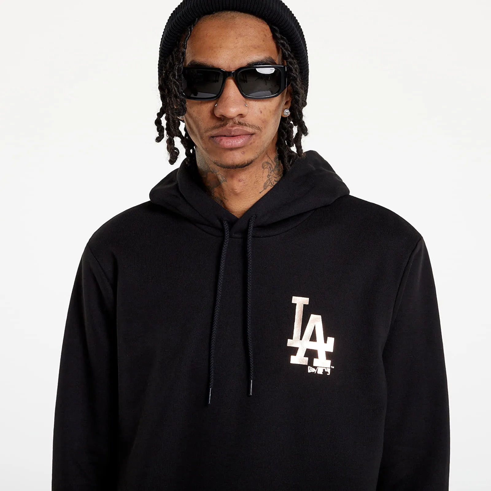 New Era LA Dodgers Metallic Logo Hoody