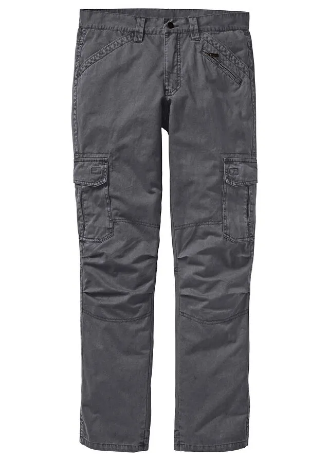 Pantalones holgados de estilo cargo y corte recto pizarra