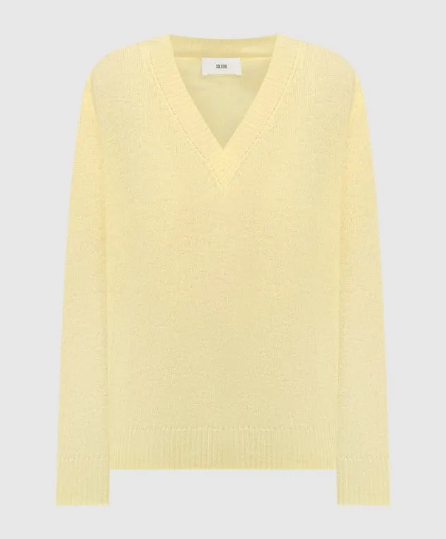 Solotre Yellow cashmere pullover