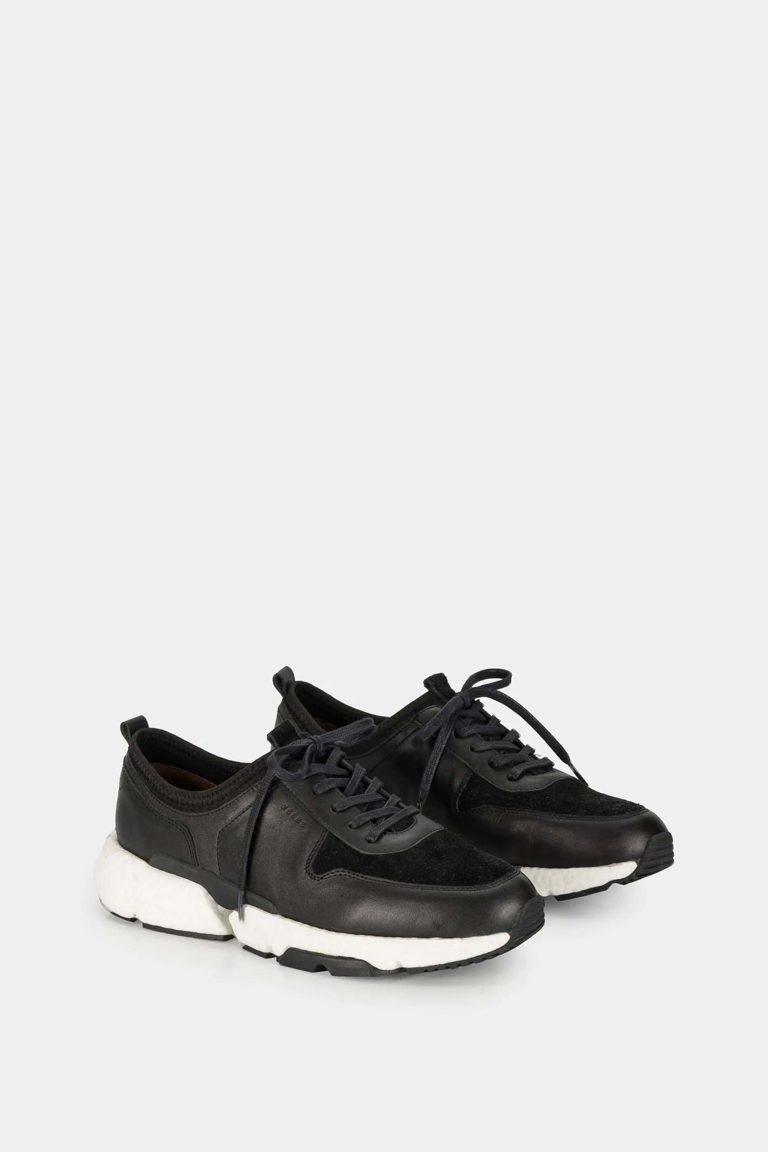 Tenis klee de cuero para hombre contraste de texturas