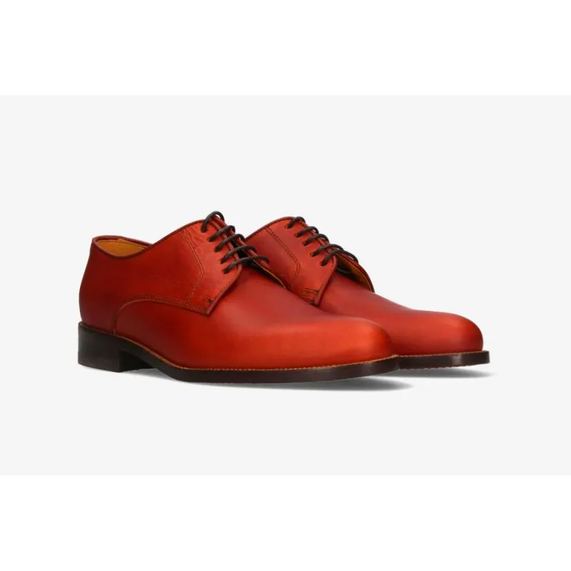 Zapato con cordones ternera avellana
